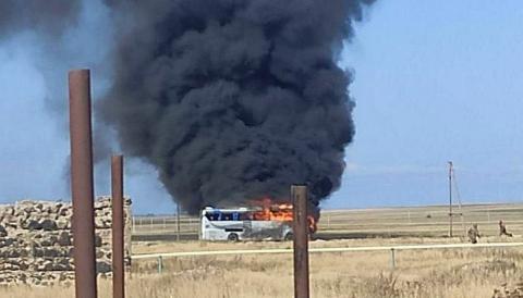 Горящий автобус