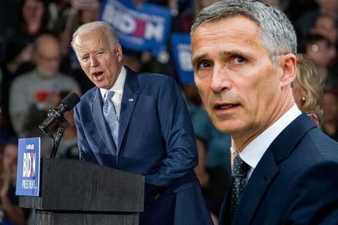 Джо Байден и Йенс Столтенберг картинка