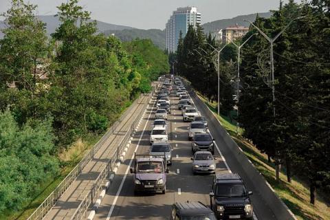Дорога в Сочи Автомобильное движение в горах