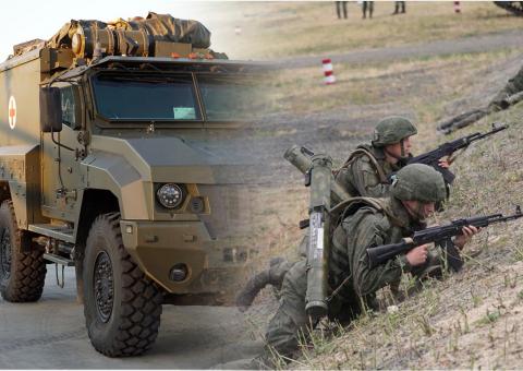 Санитарный бронеавтомобиль "Линза", учения в ЮВО