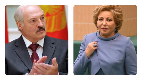 Коллаж: Александр Лукашенко и Валентина Матвиенко
