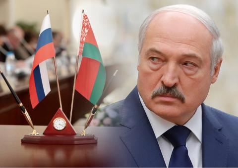 Лукашенко Белоруссия Россия флаги Союзное государство