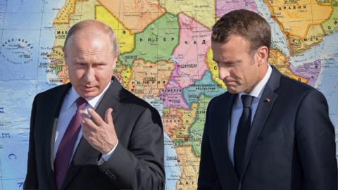 Владимир Путин и Франсуа Макрон Владимир Путин и Франсуа Макрон