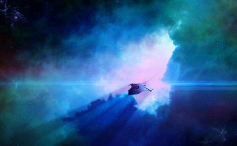 корабль вылетел из портала