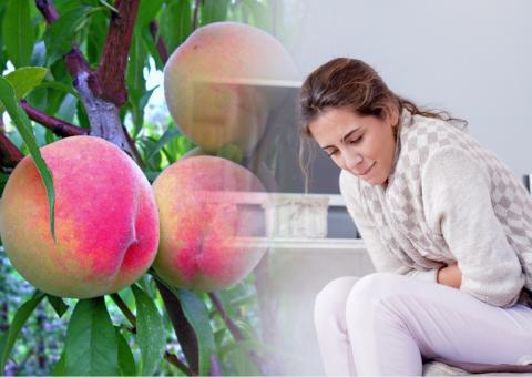 lдевушка и персики