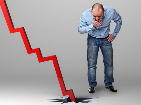 Диаграмма падение доходов