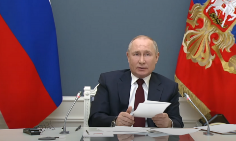 Владимир Путин выступает на саммите по климату 22 апреля Владимир Путин