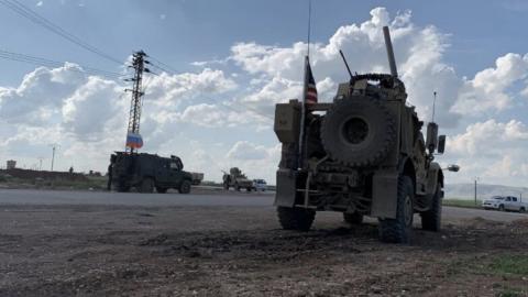 Российские и американские военные в Сирии