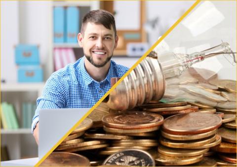 Мужчина за ноутбуком