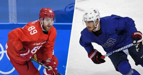 Россия - США, хоккей 17 февраля