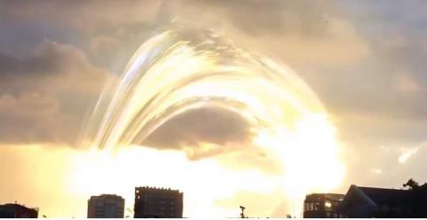 всплеск энергии засняли в небе над Камбоджи